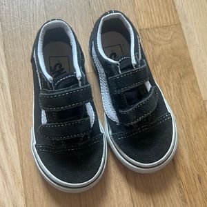 Black Vans Velcro Toddler Size 7
